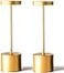 SAKRINGT 2 Pack Cordless Table Lamp Rechargeable 5000mAh Battery Operated Portable Table LightDimming LED Table Lamp for RestaurantPatioOutdoorGold
