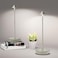 SHANGCAI Cordless Table Lamps Rechargeable 6000mAh Battery Operated LED Desk Lamp Outdoor Waterproof Portable Touch Dimmable Table Night Light for Patio Restaurant Dining Home Set of 2 Silver