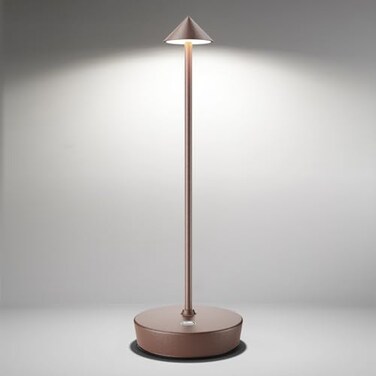 SHANGCAI Cordless Table Lamps Rechargeable 6000mAh Battery Operated LED Desk Lamp Outdoor Waterproof Portable Touch Dimmable Table Night Light for Patio Restaurant Dining Home Rust