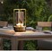 HAPYGI Portable Metal Table Lamp for IndoorOutdoorRechargeable Cordless LED Lamp 3Colour Infinitely Dimming Battery Powered Small Desk Lamp RestaurantBedroomBarCoffeeCamping Light Gold