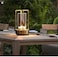 HAPYGI Portable Metal Table Lamp for IndoorOutdoorRechargeable Cordless LED Lamp 3Colour Infinitely Dimming Battery Powered Small Desk Lamp RestaurantBedroomBarCoffeeCamping Light Gold