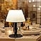 shumi Solar Table Lamp Outdoor Waterproof 3 Way Dimmable Cordless Table Lamps EyeCaring LED Modern Portable Table Lamp with Pull Chain Solar Desk Lamp for Patio Yard Garden Camping Decor Black