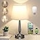 Kakanuo Touch Bedside Lamp for Bedroom with USB C Port Small Touch Table Lamp with 2 USB Charging Ports 3 Way Dimmable Nightstand Lamp for Living Room and Office White LED Bulb Included