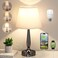 Kakanuo Touch Bedside Lamp for Bedroom with USB C Port Small Touch Table Lamp with 2 USB Charging Ports 3 Way Dimmable Nightstand Lamp for Living Room and Office White LED Bulb Included