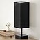 aooshine Black Small Table Lamp Bedside Lamp for Bedroom Minimalist Nightstand Light with Black Base