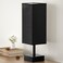 aooshine Black Small Table Lamp Bedside Lamp for Bedroom Minimalist Nightstand Light with Black Base
