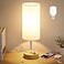 Dicoool Touch Bedside Table Lamp with USB 3 Way Dimmable Wood Lamp for Bedroom Nightstand Desk Lamp with Charging Station for Dorm Living Room Office Kids Room Small 14in