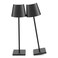 Aoceley 2Pack LED Cordless Table Lamp Rechargeable Battery Desk lamp 3W 5500mAh Battery Operated Stepless Dimming Modern Portable Table Light for RestaurantDinnerBedroomOutdoor IP54 Waterproof Black