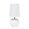 Simple Designs LT2084WHT Mini Studded Texture Ceramic Bedside Table Lamp White
