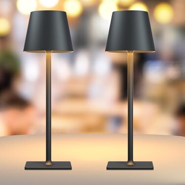 Yogaret 2 Pack Rechargeable Table LampsCordless Lamp with 6000mAh Battery Operated Portable IndoorOutdoor Table Lamp for Patio Restaurant Home Dinner Dining KitchenWaterproof Wireless