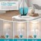 WIHTU Table Lamps Set of 2 with Touch Control 27 Bedside Desk Lamps for Nightstand Decorations 3Way Dimmable Modern Glass Table lamp with USB C and A Charging Ports Blue LED Bulbs Included