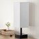 aooshine Gray Small Bedside Lamp for Bedroom Minimalist Nightstand Lamp with Silver Base