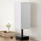 aooshine Gray Small Bedside Lamp for Bedroom Minimalist Nightstand Lamp with Silver Base