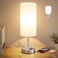 Dicoool White Touch Bedside Lamp with USB 3 Way Dimmable Table Lamp for Bedroom Nightstand Lamp with Nickel Charging Station and Silver LampHolder for Dorm Kids Room Small