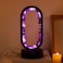 Runyangshi Crystal Lamp Amethyst Raw Stone Ellipse Night Lamp Natural Healing Crystal Night Light Table Lamp Base USB Port 3 Colours Mode for Bedroom Bedside Lamp Office Home Decor Gift
