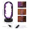 Runyangshi Crystal Lamp Amethyst Raw Stone Ellipse Night Lamp Natural Healing Crystal Night Light Table Lamp Base USB Port 3 Colours Mode for Bedroom Bedside Lamp Office Home Decor Gift