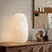 RONDURE 95 Modern Ceramic Table Lamp Fully Dimmable Modern Bedside Lamps for Bedroom Living Room and Nightstand White Translucent Ceramic Shade Warm Ambient Lighting Corded Bulb Included
