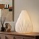 RONDURE 91 Modern Ceramic Table Lamp Fully Dimmable Bedside Lamp for Bedroom Living Room Nightstand White Translucent Ceramic Shade Warm Ambient Decorative Corded Lighting Bulb Included