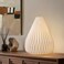 RONDURE 91 Modern Ceramic Table Lamp Fully Dimmable Bedside Lamp for Bedroom Living Room Nightstand White Translucent Ceramic Shade Warm Ambient Decorative Corded Lighting Bulb Included