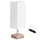 aooshine Antique Small Table Lamp Bedside Lamp for Bedroom Minimalist Nightstand Lamp with Square Fabric Shade Desk Lamp for Kids Room Dorm