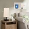 aooshine Linen Black Small Table Lamp Bedside Lamp for Bedroom Minimalist Nightstand Lamp with Silver Base Desk Lamp for Kids Room Dorm