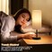 Dicoool Beige Touch Lamp for Bedroom with USB 3 Way Dimmable Table Lamp for Nightstand Small Lamp with Black Charging Station for Desk Dorm Office Nursery