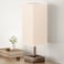 aooshine Brown Small Table Lamp Bedside Lamp for Bedroom Minimalist Nightstand Lamp with Square Shade Desk Lamp for Kids Room