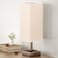 aooshine Brown Small Table Lamp Bedside Lamp for Bedroom Minimalist Nightstand Lamp with Square Shade Desk Lamp for Kids Room