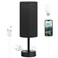 Dicoool Black Touch Bedroom Lamp with USB 3 Way Dimmable Table Lamp for Bedroom Nightstand Lamp with Black Charging Station for Desk Dorm Office Boy Kids Room Small