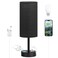Dicoool Black Touch Bedroom Lamp with USB 3 Way Dimmable Table Lamp for Bedroom Nightstand Lamp with Black Charging Station for Desk Dorm Office Boy Kids Room Small