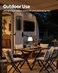 NEWSEE Outdoor Waterproof Cordless Table Lamp 4000mAh Portable Rechargeable Battery Powered Dimmable LED Touch Table Light Modern Night Light for Bathroom Shower Patio Bedroom Black 145