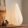 RONDURE 125 Modern Ceramic Table Lamp Fully Dimmable Bedside Lamp for Bedroom Living Room Nightstand White Translucent Ceramic Shade Warm Ambient Decorative Corded Lighting Bulb Included
