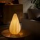 RONDURE 125 Modern Ceramic Table Lamp Fully Dimmable Bedside Lamp for Bedroom Living Room Nightstand White Translucent Ceramic Shade Warm Ambient Decorative Corded Lighting Bulb Included