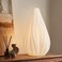 RONDURE 125 Modern Ceramic Table Lamp Fully Dimmable Bedside Lamp for Bedroom Living Room Nightstand White Translucent Ceramic Shade Warm Ambient Decorative Corded Lighting Bulb Included