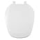 Centoco Eljer Emblem Round Toilet Seat with Square Shape Closed Front with Cover Residential Plastic Made in the USA EMB201001 White
