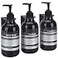 Sookdeo Dispenser Bottle for Bathroom Kitchen Refillable for Shampoo Conditioner Hand Dish Soap Lotion Oil Shower Soap Bottles with Pump 17oz 500ml 3 Pack Black with Wall Mount