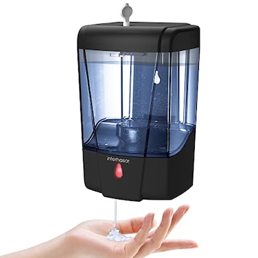 interhasa! interhasa Soap Dispenser Touchless Hand Sanitizer Dispenser Wall Mount Automatic Kitchen Soap Dispenser for Commercial Home Office 600ml20oz Black