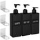 Segbeauty Soap Dispenser Wall Mounted 3pcs 169oz Drill Free Shampoo Bottles with Waterproof Labels Refillable Plastic Shower Dispenser Set Soap Holder Shower Accessories for Shower Wall Black