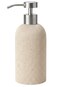 Lunestella Sand Beige Hand Soap Dispenser with Stainless Steel Pump for Bathroom and Kitchen Luxury Farmhouse Boho Zen Style Sandstone Finish Rust Proof 7oz