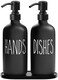 MOMEEMO Black Soap Dispenser Set Contains Dish and Hand Soap Dispenser Suitable for Kitchen Decor and Accessories Black