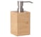 Clasin Home Bamboo Soap Dispenser with AntiSlip Pads and Stylish Horizontal Wood Grain Hand Dispenser for Bathroom Kitchen Dish Lotion Shampoo Liquid Soap 7 Oz