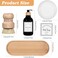 Zopeal 4 Pcs 16 oz Kitchen Soap Dispenser Set with Bamboo Tray and Dish Brush Plastic Soap Dispenser Set with Waterproof Labels for Hand Dish LotionBlack