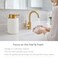 YURIAERY Speckled Matte White Ceramic Foam Soap Dispenser 12 oz Refillable Pump with Golden Top Elegant Foaming Dispenser for Bathroom or Kitchen Speckled White
