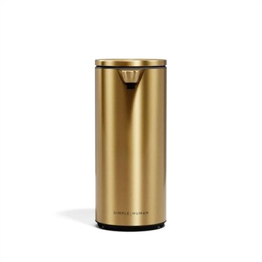 simplehuman Liquid Sensor Pump 9 oz Automatic Soap Dispenser for Kitchen and Bathroom Touchless Motion Sensor Variable Dispense Rechargeable NoDrip Spout HighGrade Brass Stainless Steel