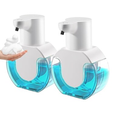 VZZNN 2 Pack Automatic Foaming Soap Dispenser 142oz420ML Touchless Automatic Foaming Soap DispenserRechargeabled Wall Mounted Smart Pump for Bathroom Kitchen