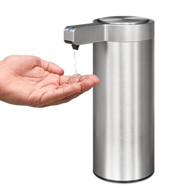 Mamiddle Automatic Soap Dispenser Stainless Steel with Sensor Infrared Soap Dispenser Electric IPX5 Waterproof USBC Charging Motion Sensor for Kitchen Bathroom Silver