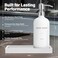 Prus Waso White Soap Dispenser Bathroom Set Hand and Lotion Dispenser with Pump Perfect for Bathroom Essentials for New Home Silver White