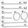 Toptowel 10Pcs Bath Tower Set Includes 236 inch 16 inch Towel Bars Hooks Rings Toilet Paper Holder Brushed Nickel