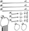 Toptowel 15sets 24inch Brushed Nickel Bathroom Hardware Set Include 3PCS 24inch Towel Bar 6PCS Robe Hook 3PCS Towel Ring 3PCS Toilet Paper Holder