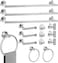 Toptowel 15sets 24inch Brushed Nickel Bathroom Hardware Set Include 3PCS 24inch Towel Bar 6PCS Robe Hook 3PCS Towel Ring 3PCS Toilet Paper Holder